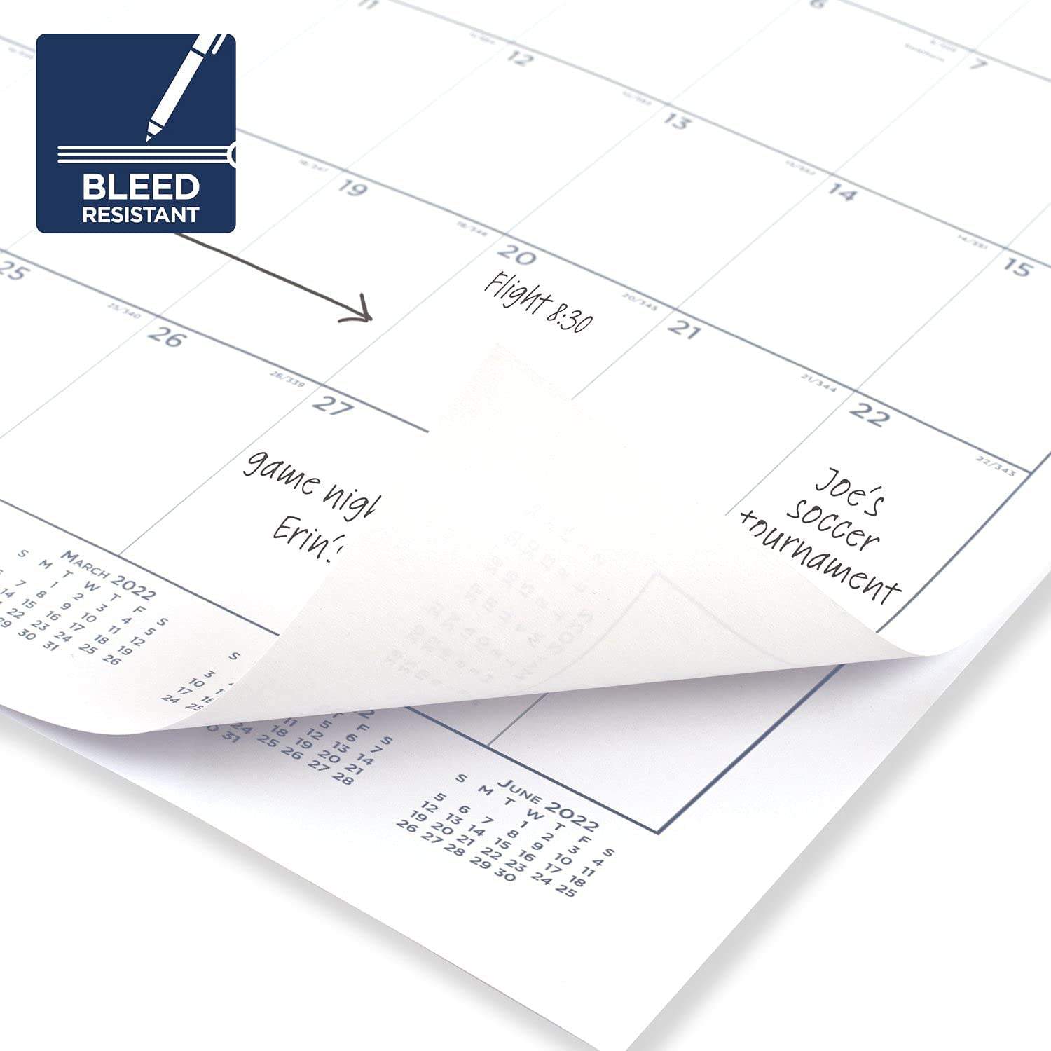 AT-A-GLANCE Desk Calendar 2023, Office Desk Pads, Monthly, 21-3/4" x 17", Large, Ruled Blocks, 3 Pack (AZSK2400) - Image 3